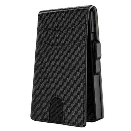 Automatic - Metal Card Holder Wallet - Large Capacity RFID Blocking Slim Card Case with Flip Design 1