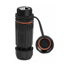 M25 RJ45 IP68 Waterproof Panel Mount Connector Female-to-Female 10Gbps Wall Mount Ethernet Coupler for Outdoor Network B