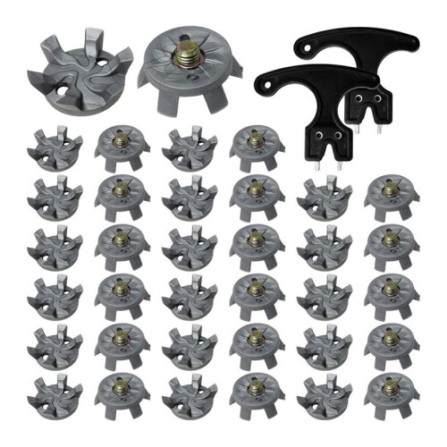 Shoe Spikes Replacements, 100pcs  Shoe Cleats with 2pcs T-Handle Spanners