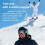 Cuffie  per Casco da Sci, Auricolari Interfono per Sci e Snowboard, Auricolari Wireless  Utilizzabili A Temperature Superiori A 3