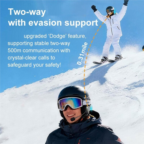 Cuffie  per Casco da Sci, Auricolari Interfono per Sci e Snowboard, Auricolari Wireless  Utilizzabili A Temperature Superiori A 2