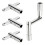 4-Pack Universal Drum Key Set -Tuning Wrench Kit with Continuous Motion Speed Key - Fits All 1/4" Rods (Silver) 1