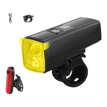 Wiederaufladbarer LED-Fahrradscheinwerfer für Den Lenker, Ultrahelle LED-Rückleuchte mit Digitalanzeige