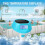 Solar Floating Pool Thermometer, IP68 Waterproof with Tether Easy-to-Read Digital LCD Display with Night Vision 2