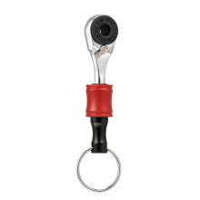Bike Ratchet Wrench with Bit Holder Keychain, Portable Small Ratchet for DIY ,Bike & Home Repair ,Multitool Accessory