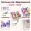 Cute Dumpling Keyboard Fidget Toy Keychain,9-Button Clicker Fidget Keychain (No Light) 3