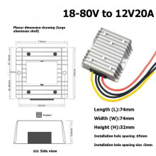 - Converter 18-80V to 12V 20A Step Down Power Supply Module Voltage Regulator High Power Converter