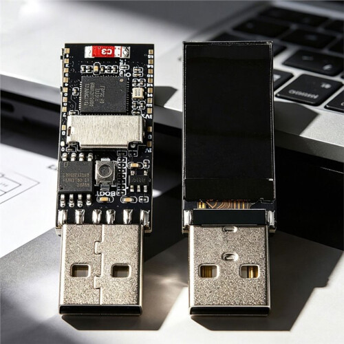 Placa de Desenvolvimento ESP32 S3 com Dongle USB, Display LCD de 0,96 Polegadas, N16R8, Suporte A Wi-Fi e , e Cartão  para Projetos para 2