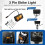 LED Headlight Kit 3-Pin for Ridstar Q20/Q20 Lite/Q20 Pro with Mount Bracket Front Light Headlight 20W 6