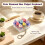 Cute Dumpling Keyboard Fidget Toy Keychain,9-Button Clicker Fidget Keychain (No Light) 4