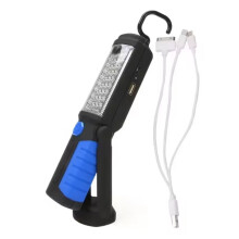 Superhelle, Per USB Aufladbare LED-Arbeitsleuchte mit Stativ - 36+5 LEDs, Tragbare Outdoor-Taschenlampe mit Magnethaken