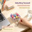 Cute Dumpling Keyboard Fidget Toy Keychain,9-Button Clicker Fidget Keychain (No Light) 6