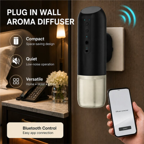 Plug-in Essential Oil Diffuser Button Aroma Diffuser Wireless  APP Scent Machine 150mL A EU Plug 2