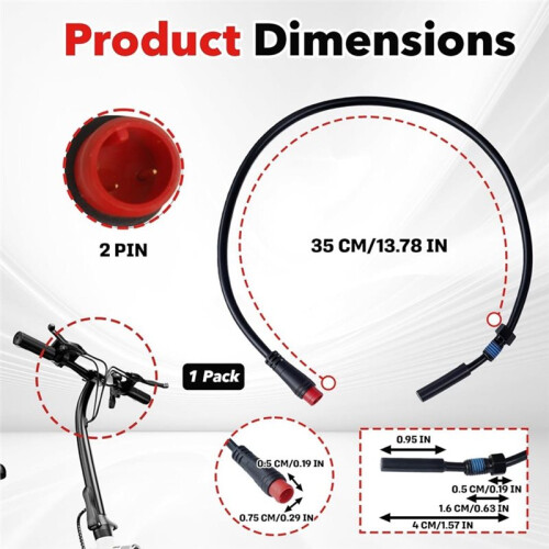 Magnetischer Bremssensor für E-Bikes, 2-Poliger Motorabschalter, Bremskabel für Elektroroller 1
