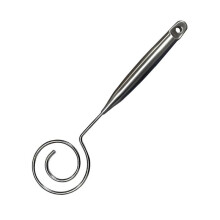 Danish Dough Whisk Seamless Stainless Steel for Sourdough Bread Replaces Hook, Hand Mixer & Spoon, Dishwasher Safe