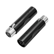 2Pack 5Pin XLR Female to 3Pin XLR Male DMX512 Converter Adapter for Stage Lighting Dimmer Console
