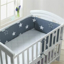 Cot Bumper with Colorful Sash Pattern for Baby Crib 180x28cm, Soft Head Protection Nest Guard Rail for Crib Bars, Breathable Baby Bed Safety Pad