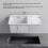 White Quartz Composite Kitchen Sink 570x450mm Deep Bowl Granite Sink Easy Clean 8