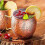 2X Moscow Mule Cup Rostfritt Stål Cocktailmugg Öl Cup Kopparplätering Hammer Point 8