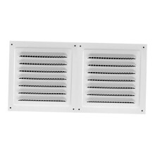 12x6Inch Exterior Wall Outlet Vent Cover with Slanted Louver and Mesh Screen, for Residential and Commercial Ventilation