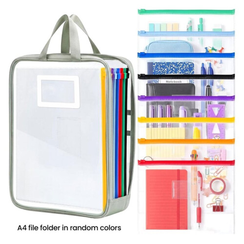 11 Pcs Organizer Pouch Set, Colorful Files Zipper Folders 1