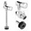 Urinal Flush Valve, Wall Mounted Manual Push Button with Delay Auto Shutoff, 1/2" Outlet, Chrome Finish 1