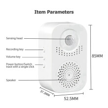 2X Talking Välkommen Dörrklocka Rörelsesensor Butik Entré Dörrklocka Kommersiellt Åtkomstlarm Hem Utomhusdörrklocka