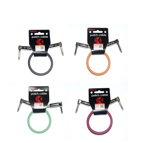 (black) Guitar Patch Cable 30cm Shielded Instrument Cable for Effects Pedal