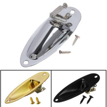 (Silver) 6.35mm Boat Type Pickup Jack Output Socket for Strat Stratocaster Electric Guitar Replacement Part 1 Pack