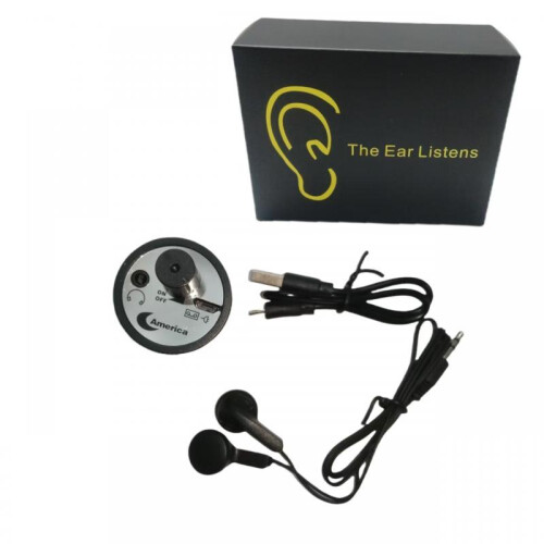 Small Sound Amplifier Listening Device High Sensitivity Pickup Leak Detector Black