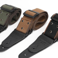 (green) PP Guitar Strap Cotton Padded Universal for Acoustic Electric Bass Black