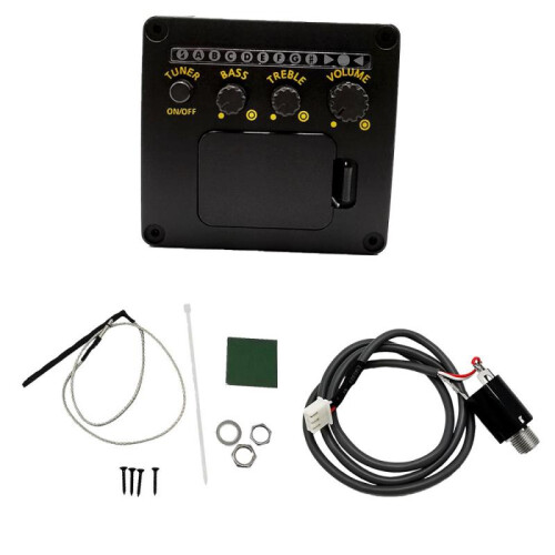 (02) Acoustic Guitar EQ Pickup 2/3/4 Band Preamp Equalizer for Folk Classical Guitar 1