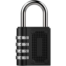 Waterproof 4 Digit Combination Padlock 1 Pack, Zinc Alloy Code Lock for School Gym Lockers Shed Fence Backyard, Weather Resistant Resettable Lock