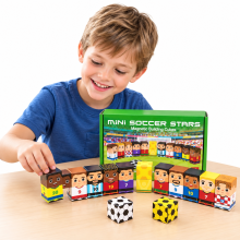 Mini Football Star Magnetic Cube Building Blocks, Magnetic Building Cubes, Soccer Theme Educational Toy, Football Player Magnetic Figures Set
