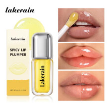 (A) Lakerain Spicy Lip Plumper Gloss Hydrating Mirror Glass Lip Oil Clear Water Shine Lip Serum