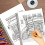A4 Spiral Bound Coloring Book for Adults Stress Relief Doodle Drawing Pad 4