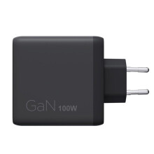 Lenovo Laptop Ladegerät und Stromkabel Universelles Netzteil 3 USB-C GaN 100 W Schwarz für Laptop Smartphone