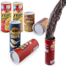 (6) Potato Chip Bouncing Snake Prank Toy, Fake Realistic Snake for April Fools, Funny Gag Gift