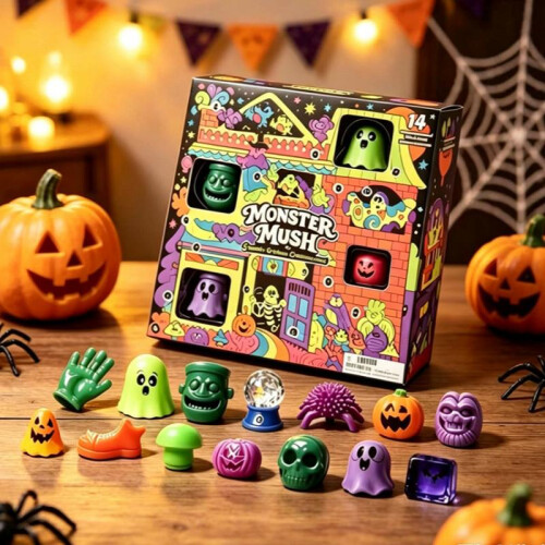 Halloween Ghost Pumpkin Squish-O-Ween Countdown Set Squishy Blind Box Stress Relief Toy