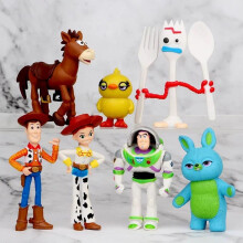 (7pcs) Anime Toy Story Cowboy Sheriff & Space Ranger Figures Creative Trendy Collectible Decor