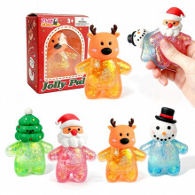 4pcs Christmas Squishy Toy Santa Snowman Maltose Stress Relief Ball Soft Fidget Toy for Kids Adults
