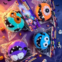 Halloween Ghost Dog Face Squeeze Toy New Style Change Face Stress Relief Soft Rubber Slow Rising Fidget Toy-4pcs