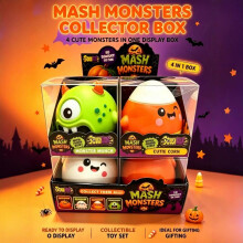 Halloween Squishy Stress Toys Cute Monster Ghost Slow Rising Fidget Sensory Toy 4 Pack