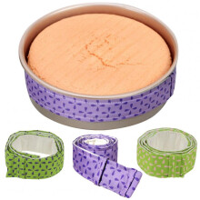 (Purple) Cake Pan Protect Straps Bake Even Strips Adjustable Baking Tools for Even Baking 2 Pack