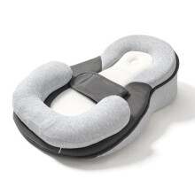 Newborn Breastfeeding Support Pillow for Reflux and Colic Relief, Washable Cover, Gray