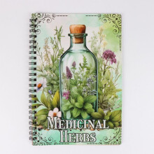 (5) Spiral Recipe Notebook Coil Bound Cartoon Magic Book Design Spiral Bound Recipe Journal Portable