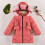 (black, 140) Winter Puffer Coat Mid-Long Down Cotton Jacket  Warm Fleece Lined Outerwear 1