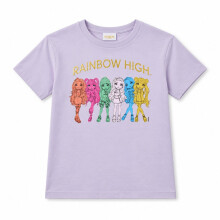 Rainbow High Girls 100% Cotton Short Sleeve T-Shirt 4-6 Years Lilac