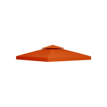 Outsunny 3x3m Toit de Remplacement pour Gazebo Métallique Gazebo Rouge Rouille Fibre Polyester
