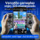 (White) Stretch Gaming Controller Hall Joystick Dual Vibration Bluetooth Wireless for Android iOS Phone Switch Console 4